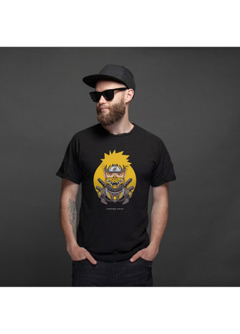 Черная футболка с принтом наруто - кибер версия No Brand
