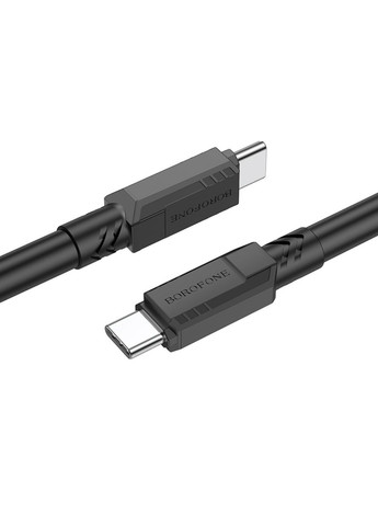 USB кабель BX81 Type-C - Type-C 3A 60W PD 1 м колір чорний ЦБ-00204670 Borofone (259466649)