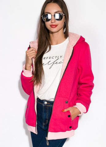 Розовая зимняя куртка женская (розовый) Time of Style