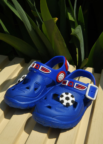 Темно-синие пляжные сандали детские пена для мальчика темно-синего цвета Let's Shop с ремешком