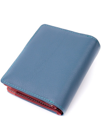 Невеликий вертикальний жіночий гаманець із натуральної шкіри 19435 Бірюзовий st leather (277980587)