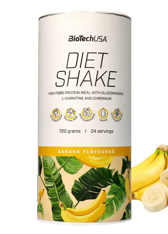 Протеин Diet Shake 720 g (Banana) Biotech (261926596)