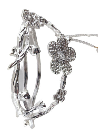 Брошь булавка женская Цветы со стразами, 9см (138770) No Brand (259036555)