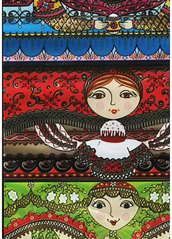 Термоэтикетка для пасхальных яиц / пасхальная лента "Матрешка" (для 7 яиц) Украса (275104184)