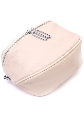 Современная женская сумка через плечо из натуральной кожи 22115 Белая Vintage (260359838)