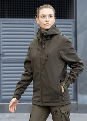 Оливковая (хаки) демисезонная куртка matrix женская хаки Pobedov