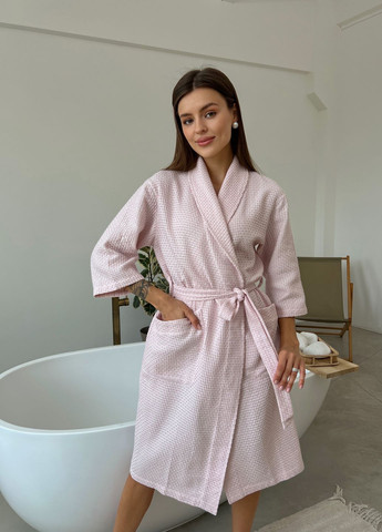 Жіночий халат шаль Ланцюжок ніжно-рожевий 403 Cosy (260357494)