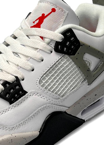 Цветные демисезонные кроссовки мужские, вьетнам Nike Air Jordan 4 Retro White Cement