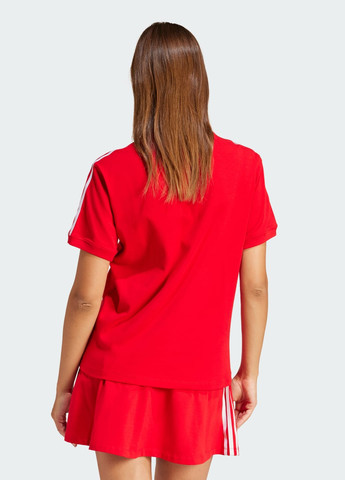 Червона всесезон футболка 3-stripes baby adidas