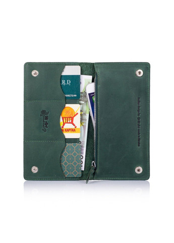 Кожаное портмоне WP-05 Shabby Alga Mehendi Classic Зелёный Hi Art (268371634)