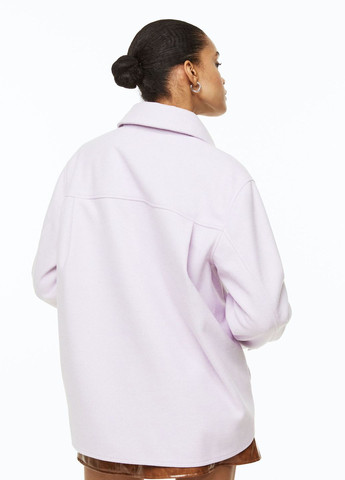 Лиловая кэжуал рубашка однотонная H&M