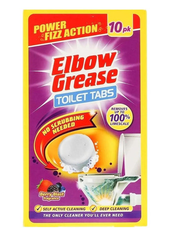 Таблетки для чистки унитаза Toilet Tabs Berry Blast 10шт Elbow Grease (274253530)