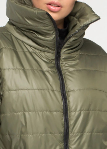 Оливкова (хакі) демісезонна куртка жіноча демісезонна великого розміру SK