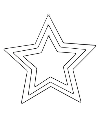 Декоративные металлические подвески звезды 3 шт черные Lidl (268665284)