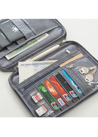Набір тревел-кейсів органайзерів для зберігання перевезення транспортування документів 2 шт (474660-Prob) Сірий Unbranded (259294337)