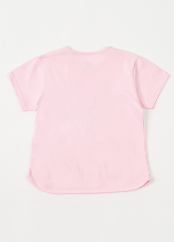 Розовая летняя футболка розовая "фламинго" KRAKO