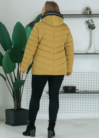 Горчичная демисезонная демисезонная женская куртка большого размера SK