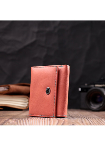 Невеликий гаманець для модниць із натуральної шкіри 19505 Помаранчевий st leather (278000982)