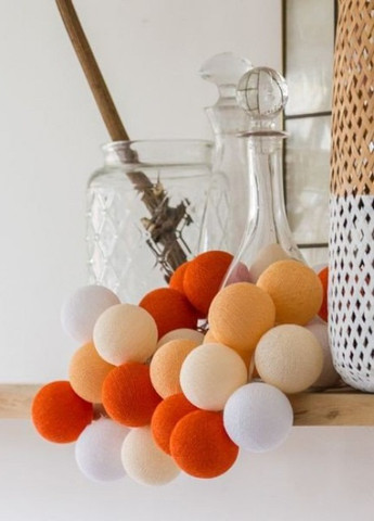 Гирлянда шарики-фонарики CBL ORANGE 20 шт от батареек, 2.5 м Cotton Ball Lights (257960439)