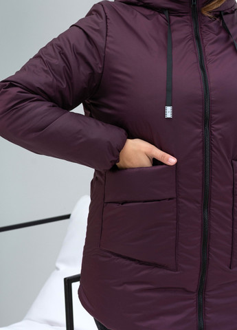 Бордова демісезонна жіноча демісезонна куртка великого розміру SK