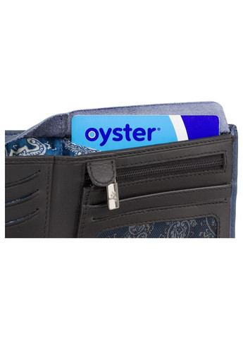 Мужское кожаное портмоне vsl33 bk/st bl с защитой RFID Visconti (262891743)