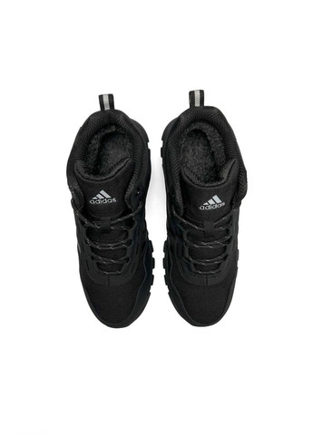 Черные зимние кроссовки мужские, вьетнам adidas Terrex Daroga Black White Fur