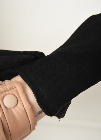 Перчатки женские искусственная замша на меху черного цвета Let's Shop (256691078)