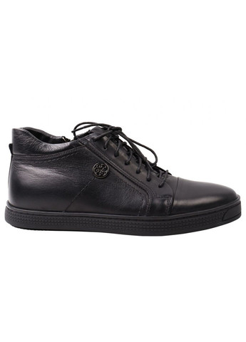 Черные ботинки мужские из натуральной кожи, на низком ходу, на шнуровке, черные, украина Vadrus