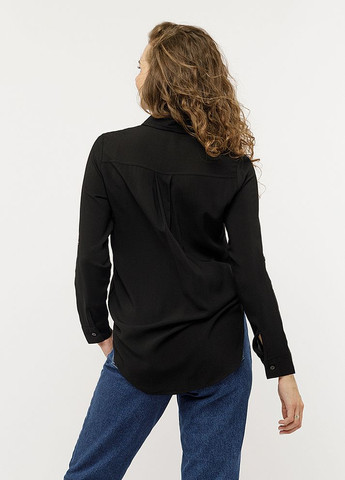 Жіноча сорочка з довгим рукавом колір чорний ЦБ-00227669 Miss Brown (260941903)