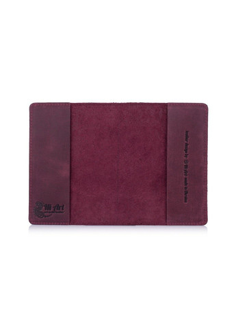 Шкіряна обкладинка на паспорт HiArt PC-01 Buta Art фіолетова Фіолетовий Hi Art (268371360)