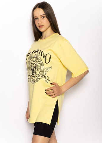 Желтая летняя футболка женская colorado (желтый) Time of Style