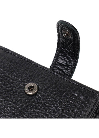 Горизонтальне портмоне для чоловіків з натуральної зернистої шкіри 22059 Чорний Bond (262157957)