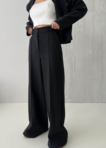 Черные классические, кэжуал демисезонные кюлоты брюки Jadone Fashion