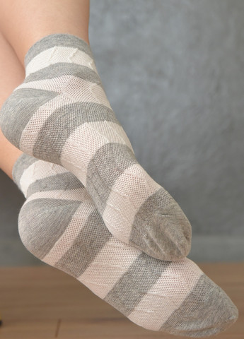 Шкарпетки жіночі сірого кольору розмір 36-41 Let's Shop (258618876)