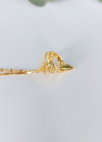 Кафф на вухо широкий з ланцюжком MK1249-1 золотий DeKolie (260596458)