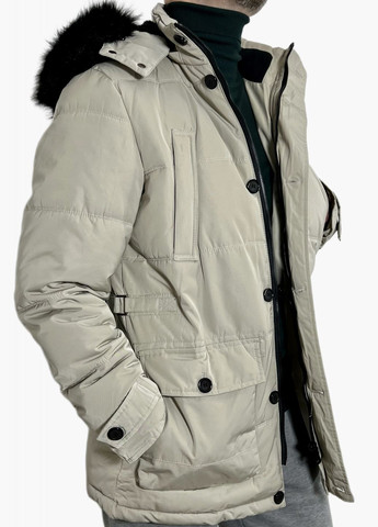 Бежевая зимняя куртка зимняя Enos