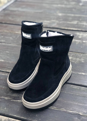 Черные зимние женские ботинки No Brand