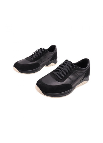 Чорні кросівки чоловічі чорні натуральна шкіра Vadrus 472-23DTS