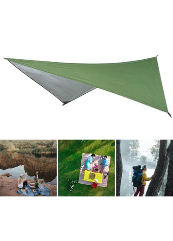 Гамак подвесной палатка с москитной сеткой тентом водонепроницаемый походной туристический 270×150 см (474538-Prob) Зеленый Unbranded (258699021)