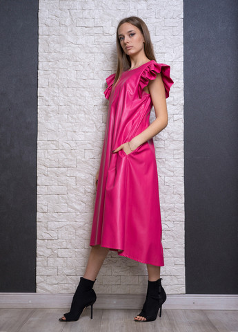 Рожева кежуал сукня а-силует di classe однотонна