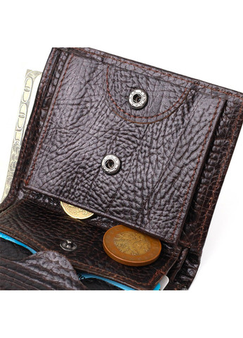 Маленький гаманець із зручним функціоналом із натуральної шкіри 22068 Коричневий Tony Bellucci (262158798)