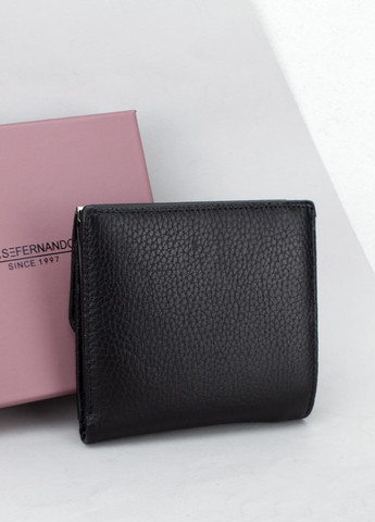 Жіночий шкіряний гаманець Las 209-103К маленький чорний Fernando (276715198)