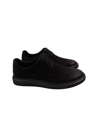 Черные туфли мужские черные нубук Detta