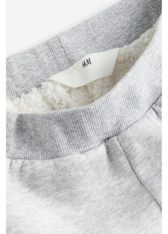 Светло-серые повседневный зимние брюки джоггеры H&M
