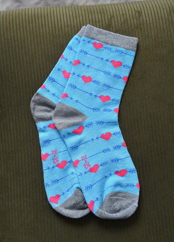 Шкарпетки для дівчинки блакитного кольору з малюнком Let's Shop (269387482)