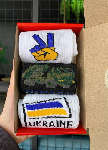 Бокс женских высоких носков на 3 пары Ukraine Vakko (276904961)