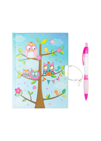 Подарочный набор - Блокнот с ручкой на замочке "Совы на дереве" цвет разноцветный ЦБ-00242734 Malevaro (276773819)