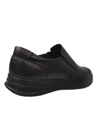 Черные туфли мужские из натуральной кожи, на низком ходу, цвет черный, Konors