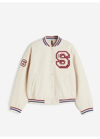 Світло-бежева демісезонна жіночий бомбер (56123) xs світло-бежевий H&M