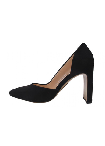 Туфли на каблуке женские натуральная замша, цвет черный Lottini